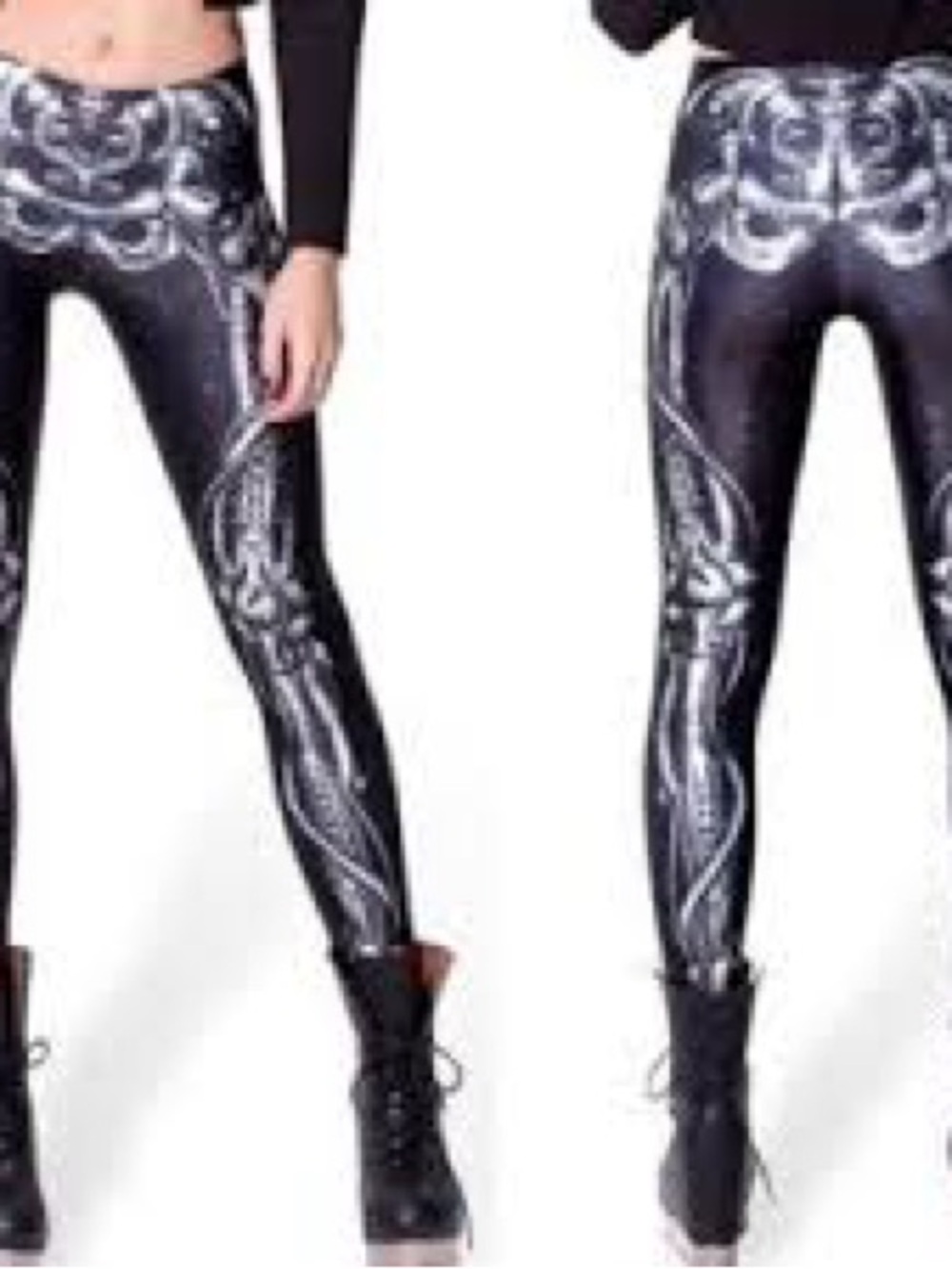 Skeleton Leggings Women's Size Medium